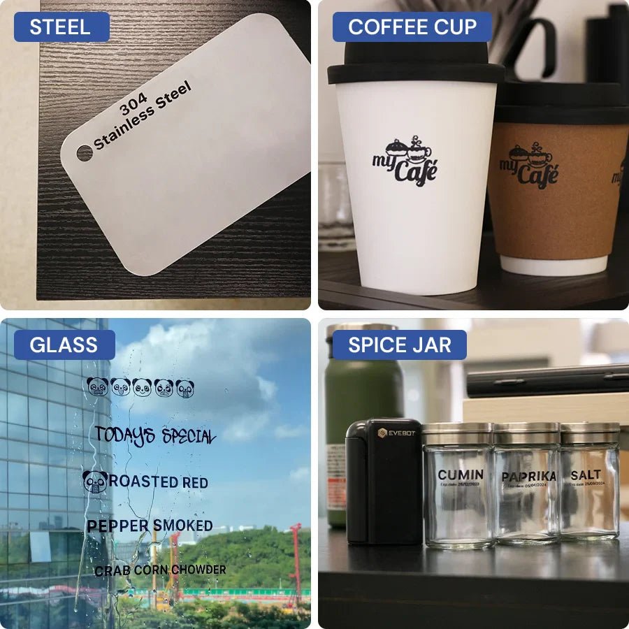 LLRH SHOP - Evebot PrintInd — 可攜式手持式噴墨印表機噴碼機，搭配快乾墨水匣，適用於各種材質表面列印