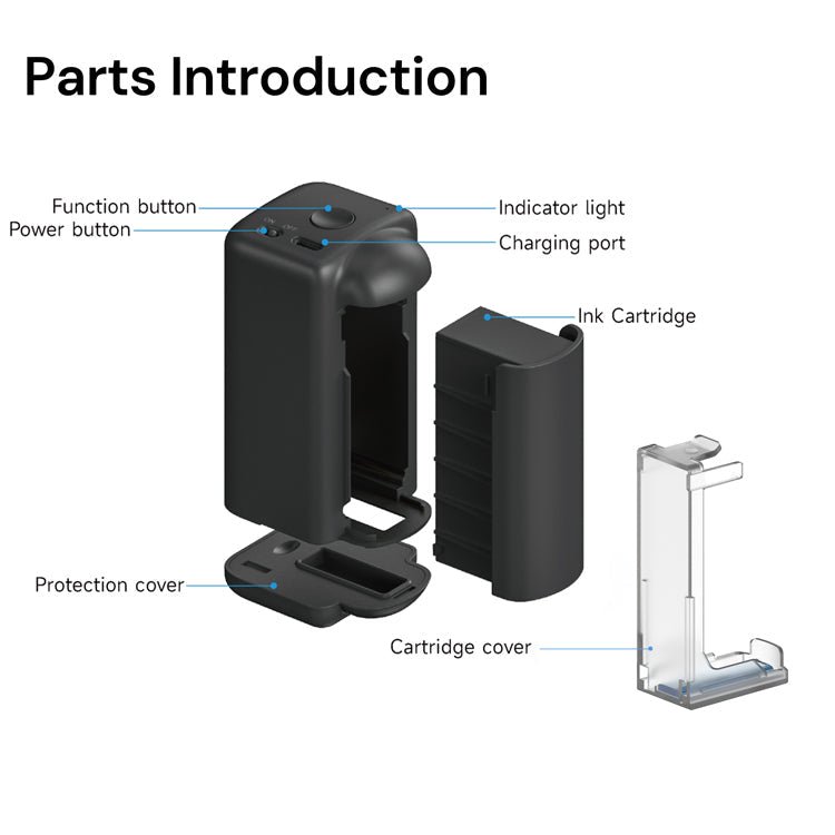 LLRH SHOP - Evebot PrintInd — 可攜式手持式噴墨印表機噴碼機，搭配快乾墨水匣，適用於各種材質表面列印