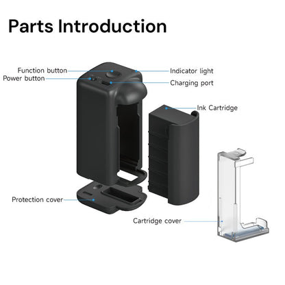 LLRH SHOP - Evebot PrintInd — 可攜式手持式噴墨印表機噴碼機，搭配快乾墨水匣，適用於各種材質表面列印
